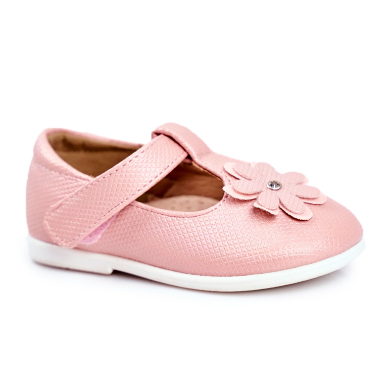 Apawwa Balerini pentru copii pe Velcro Flower Pink Anthrela roz