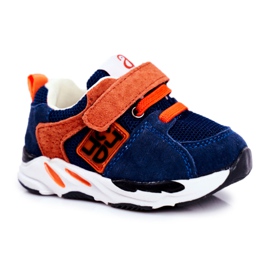 Apawwa Pantofi sport pentru copii Velcro Navy Blue Jonaba bleumarin portocaliu Apawwa Pantofi sport pentru copii Velcro Navy Blue Jonaba bleumarin portocaliu