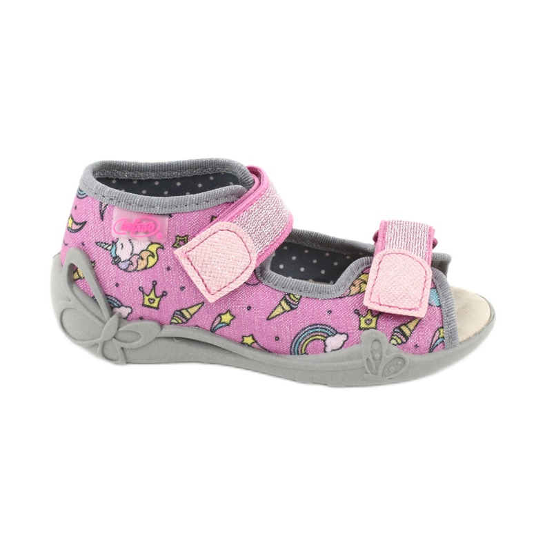 Pantofi pentru copii Befado galbeni 342P010 roz gri multicolor