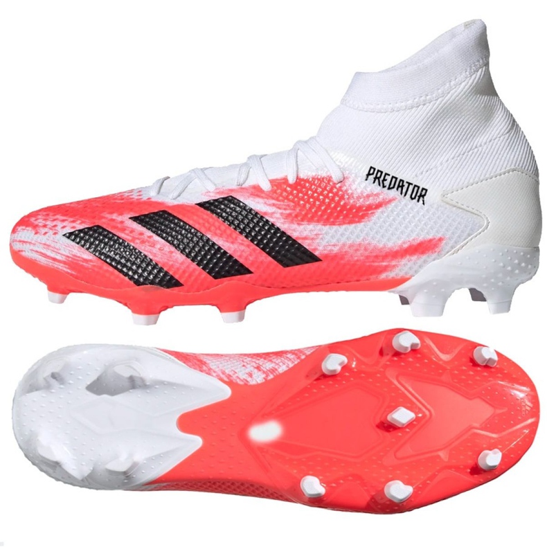 Ghete de fotbal Adidas Predator 20.3 Fg M EG0910 multicolor alb Ghete de fotbal Adidas Predator 20.3 Fg M EG0910 multicolor alb