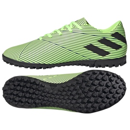 Ghete de fotbal Adidas Nemeziz 19.4 Tf M FV3317 multicolor verde Ghete de fotbal Adidas Nemeziz 19.4 Tf M FV3317 multicolor verde