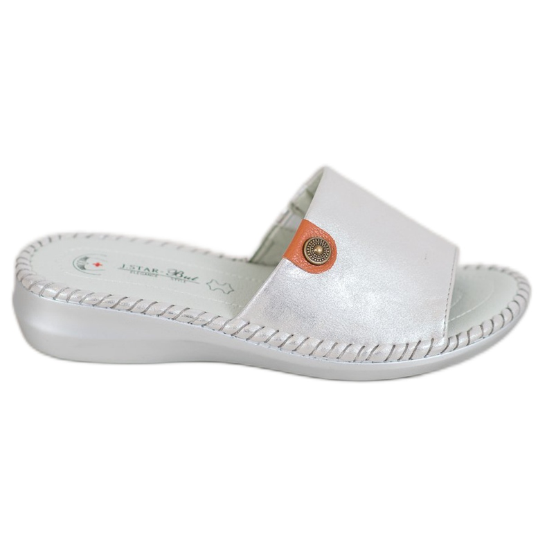 J. Star Papuci casual din piele ecologică gri