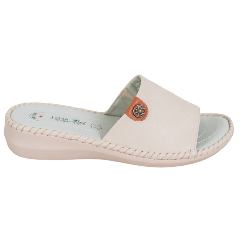 J. Star Papuci casual din piele ecologică bej