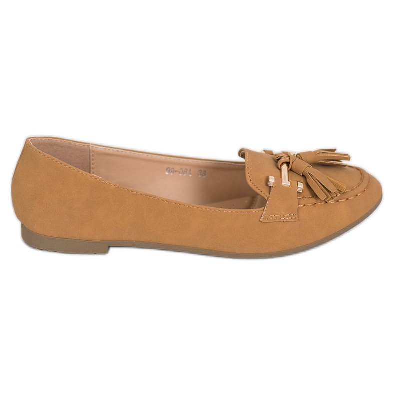 Nio Nio Mocasini eleganți cu franjuri maro