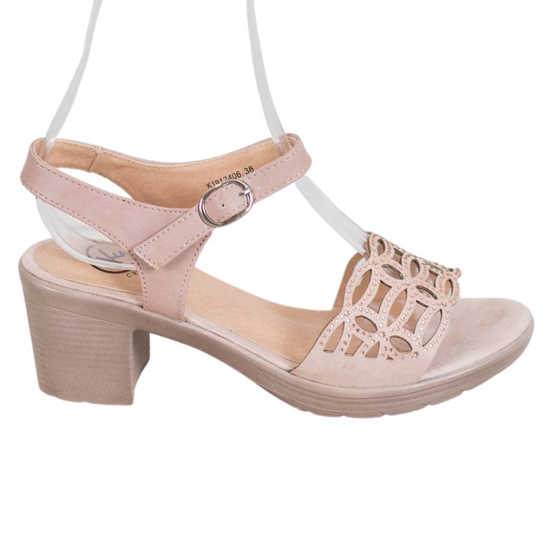 Kylie Sandale confortabile pe un post gros maro