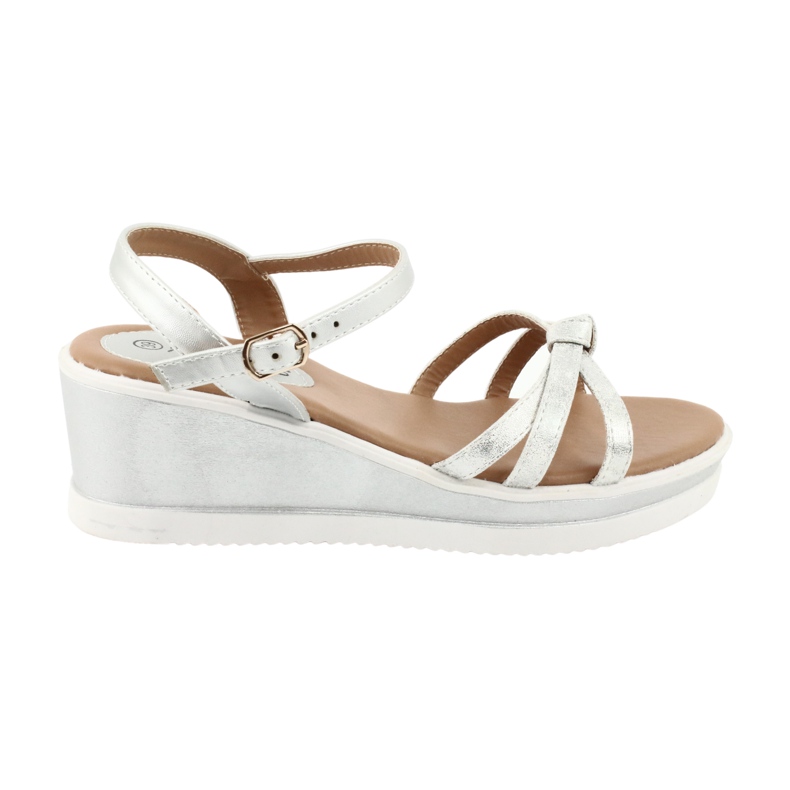 SHELOVET Pene casual cu piele ecologică gri