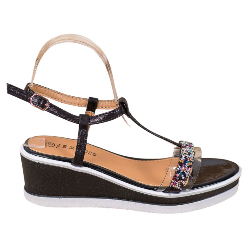 SHELOVET Pene elegante cu piele ecologică negru