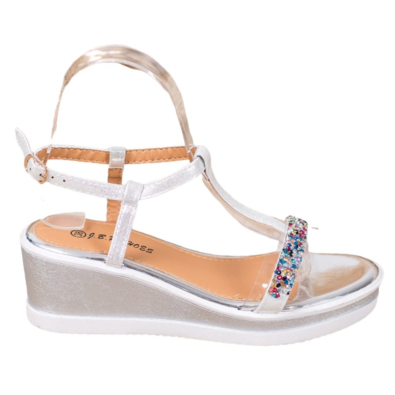 SHELOVET Pene elegante cu piele ecologică gri