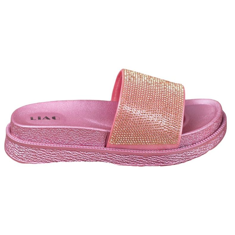 SHELOVET Papuci pe o platformă înaltă roz