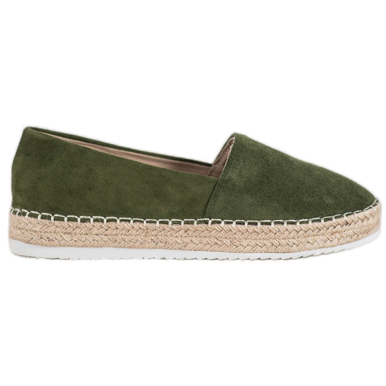 Small Swan Espadrile din piele de căprioară verde Small Swan Espadrile din piele de căprioară verde