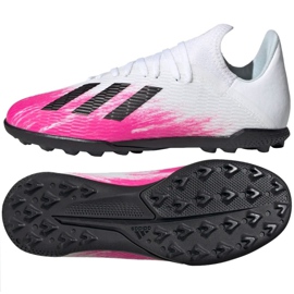 Ghete de fotbal Adidas X 19.3 Tf Jr EG7174 multicolor alb Ghete de fotbal Adidas X 19.3 Tf Jr EG7174 multicolor alb