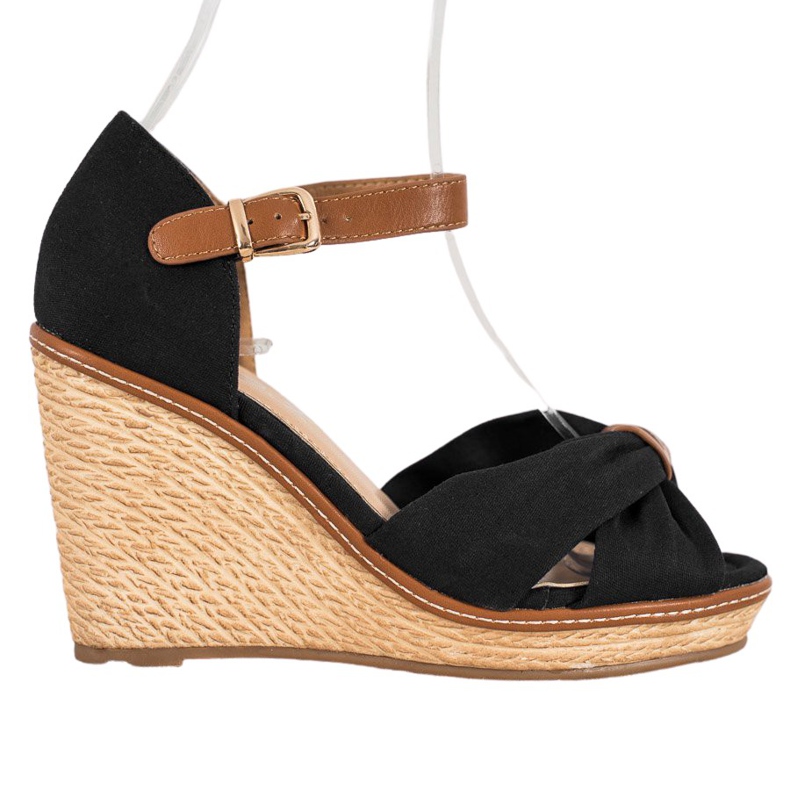 SHELOVET Sandale cu toc negru