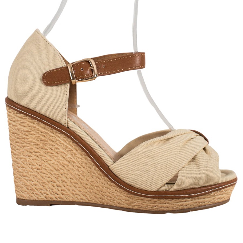 SHELOVET Sandale cu toc maro