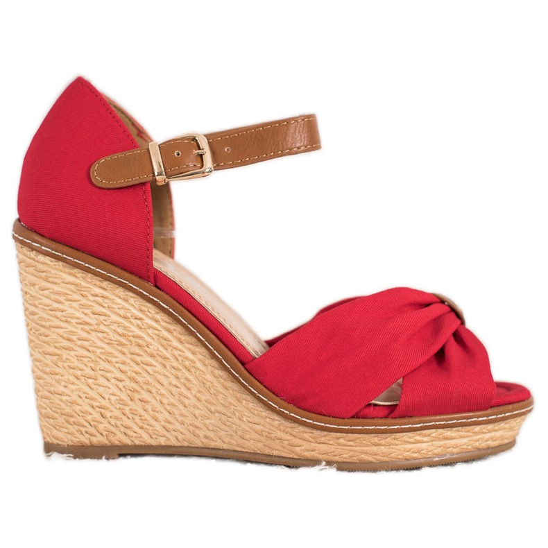 SHELOVET Sandale cu toc roșu