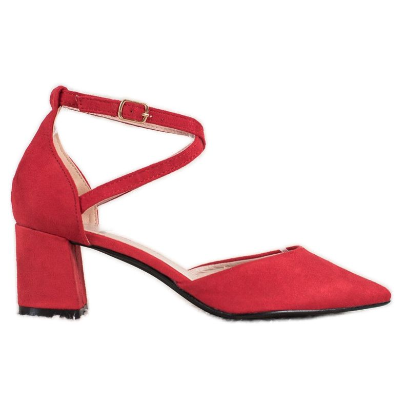 Evento Pompe din piele de căprioară roșu Evento Pompe din piele de căprioară roșu