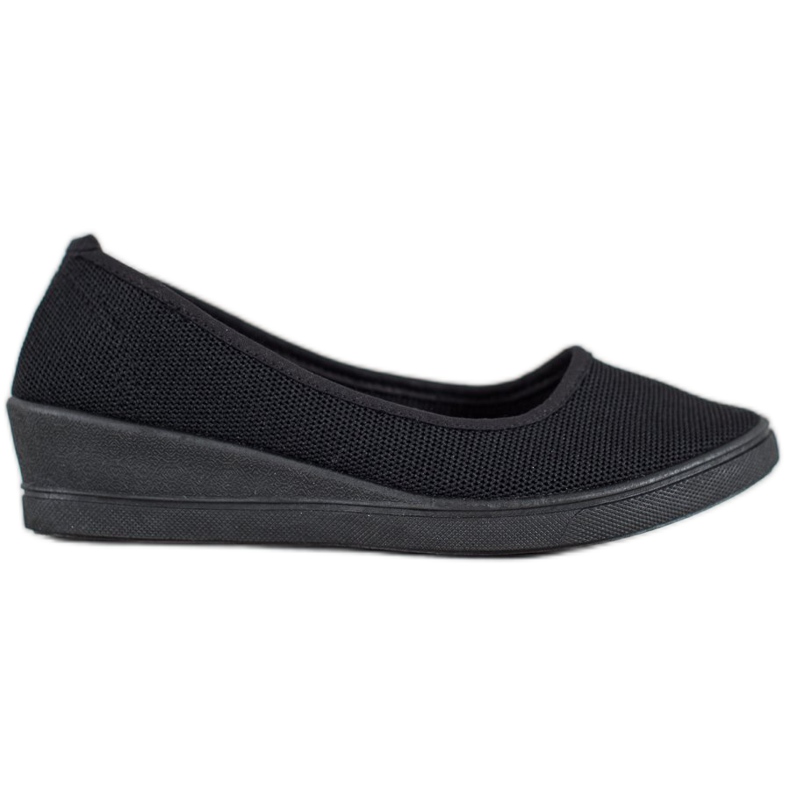 SHELOVET Balerini casual negri negru