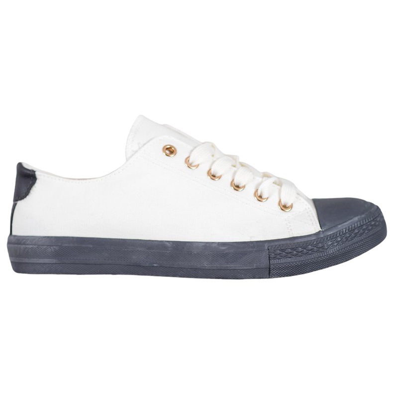 SHELOVET Adidași din material textil alb gri