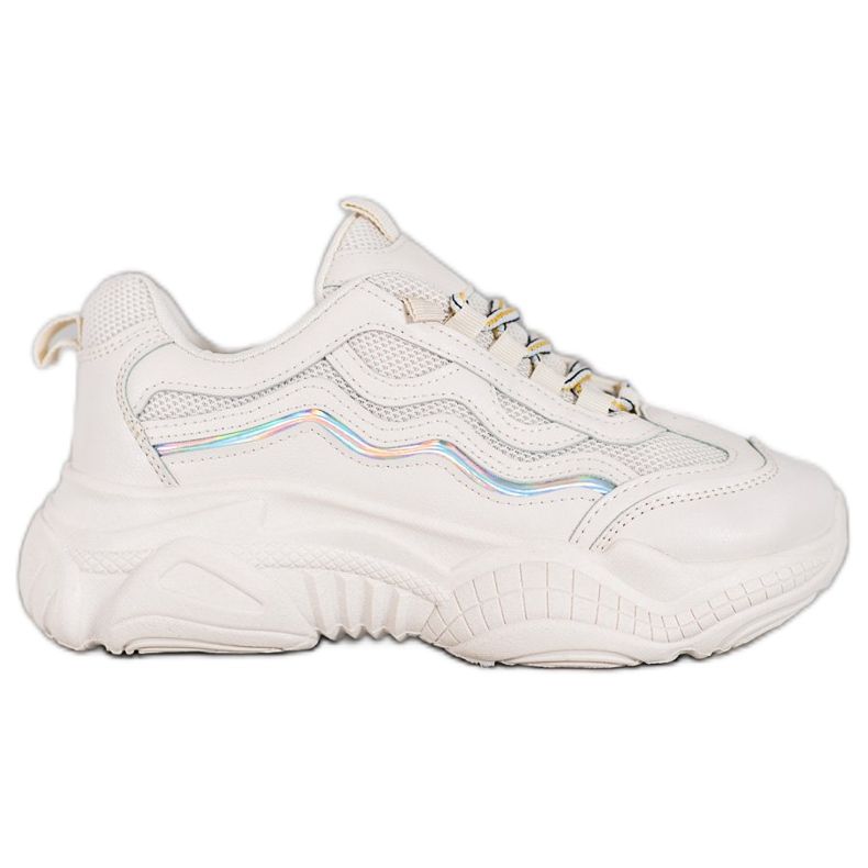 SHELOVET Adidași cu dantelă alb