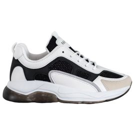 Via Giulia  Adidași cu modă sclipici alb negru Via Giulia  Adidași cu modă sclipici alb negru