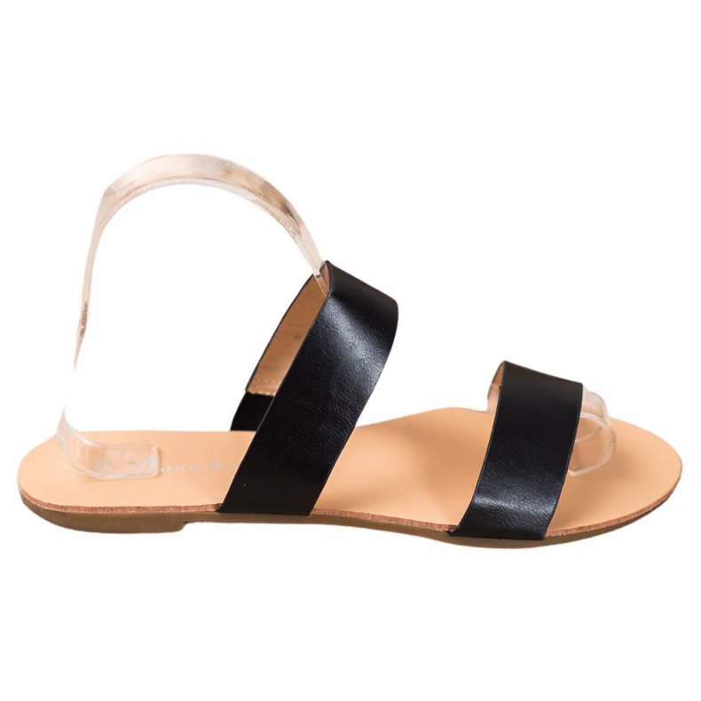 Mannika Papuci clasici din piele ecologică negru