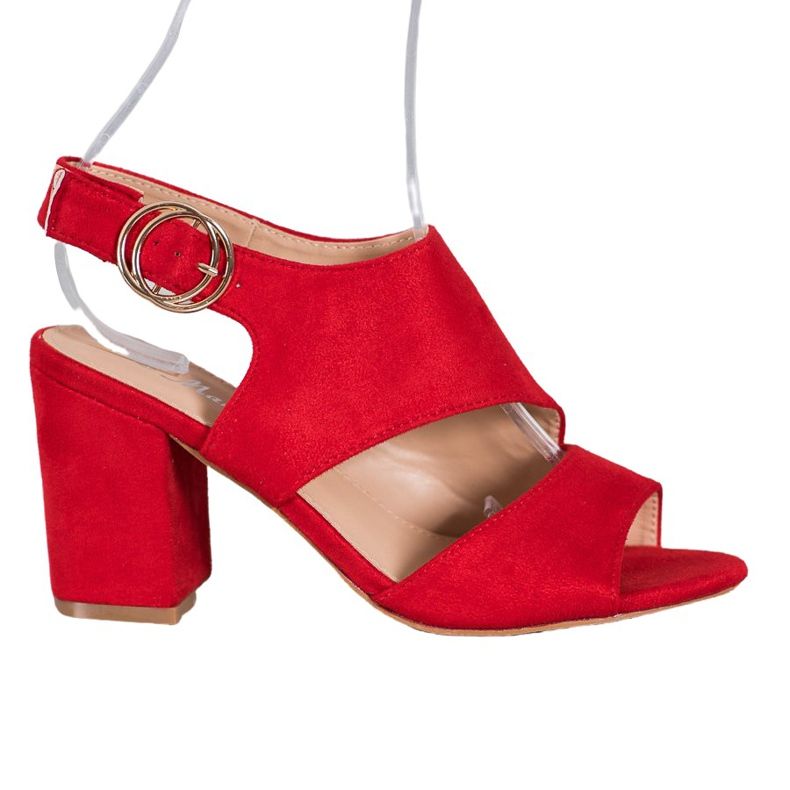 Mannika Sandale cu toc roșu