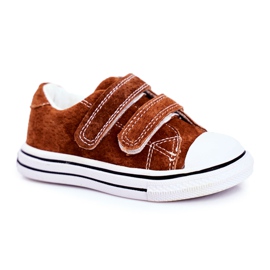 Apawwa Adidași pentru copii cu Velcro Brown Stavia maro