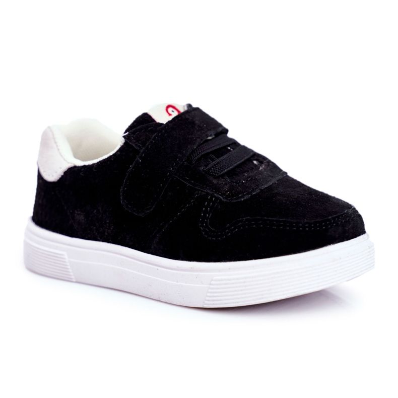 Apawwa Adidași pentru copii Suede Velcro Negru Trelmo ['negru']