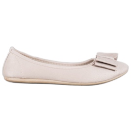 Bona Balerină elegantă cu arc maro