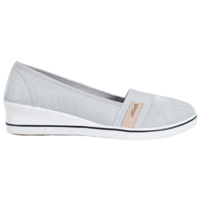 SDS Balerini Slip-on cu sclipici gri