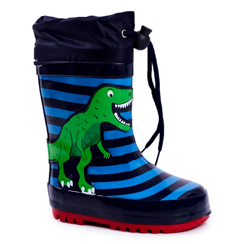Apawwa Galoșii din cauciuc pentru copii Dinosaur Blue Navy Mordeso albastru marin albastru verde
