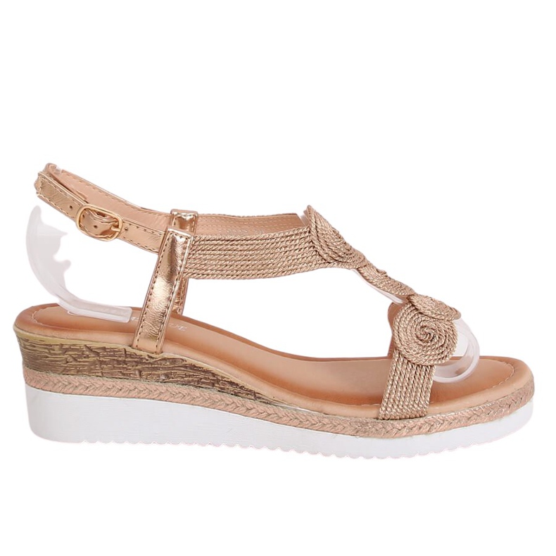 Sandale dama șampanie L6628 Șampanie multicolor