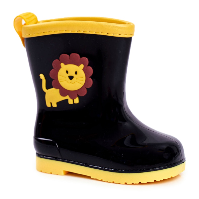 Copii din cauciuc negru Galoshes Lion
