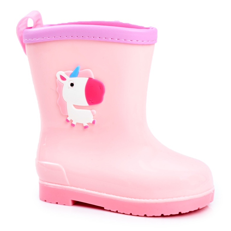 Cizme de ploaie din cauciuc pentru copii Pink Unicorn roz