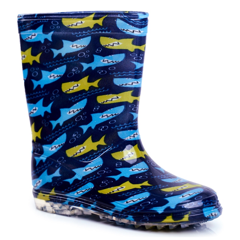 Cizme de ploaie din cauciuc pentru copii, rechin bleumarin albastru marin albastru