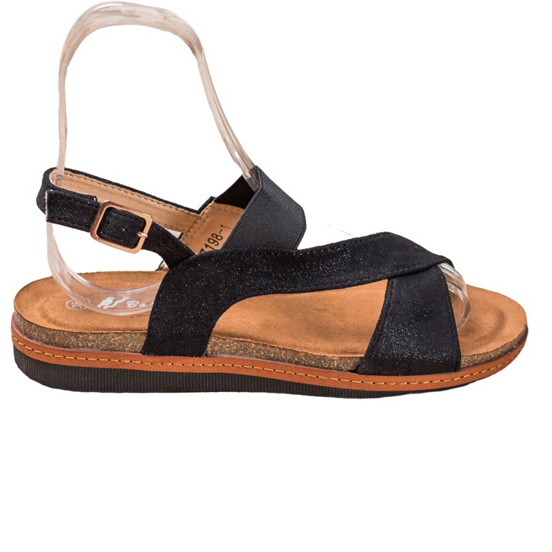 SHELOVET Sandale confortabile pe platformă negru