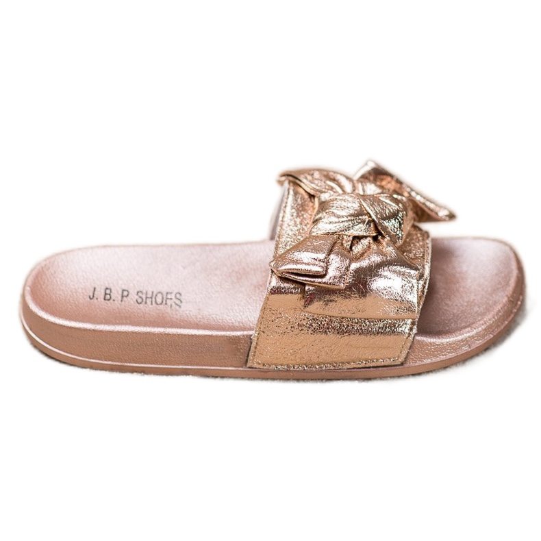 SHELOVET Papuci Strălucitori Cu Arc de aur