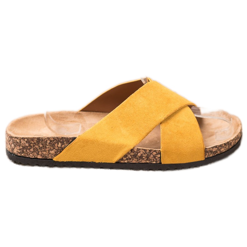 Nio Nio Papuci casual pe platformă galben