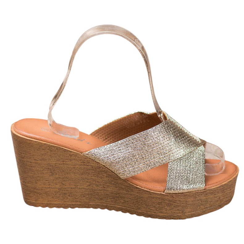 Renda Papuci de culoare aurie ușoară de aur