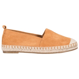 Anesia Paris Espadrile confortabile din piele de căprioară maro