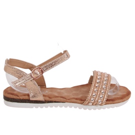 Sandale de șampanie pentru femei HT-68 Champagne multicolor roz Sandale de șampanie pentru femei HT-68 Champagne multicolor roz
