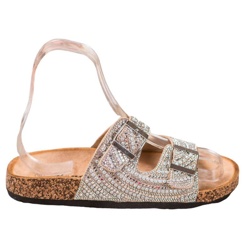 Bona Papuci eleganți cu cataramă de aur Bona Papuci eleganți cu cataramă de aur