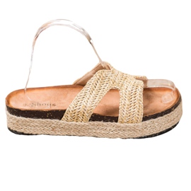 SHELOVET Papuci casual confortabili maro SHELOVET Papuci casual confortabili maro