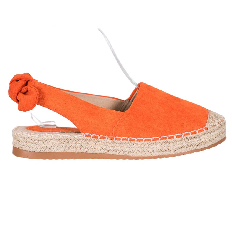 Nio Nio Espadrile cu toc descoperit portocale Nio Nio Espadrile cu toc descoperit portocale