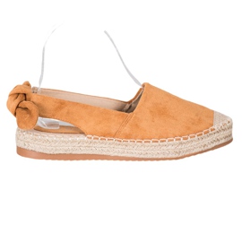 Nio Nio Espadrile cu toc descoperit maro