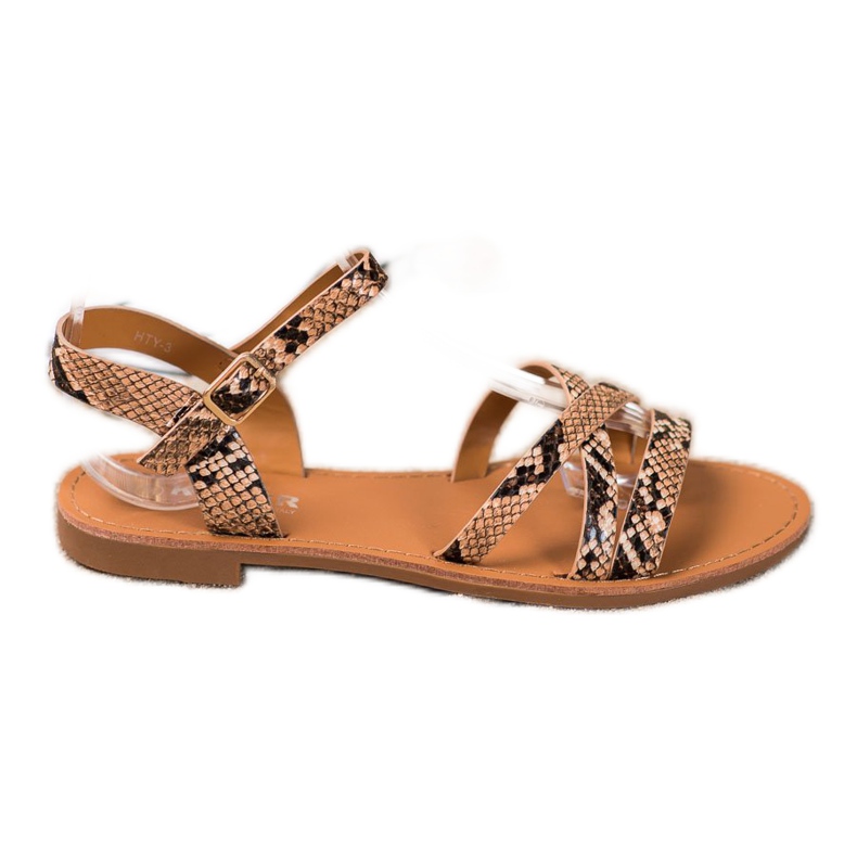 SHELOVET Sandale pe toc plat multicolor