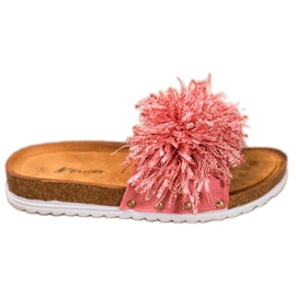 SHELOVET Papuci de corali eleganti multicolor roz SHELOVET Papuci de corali eleganti multicolor roz