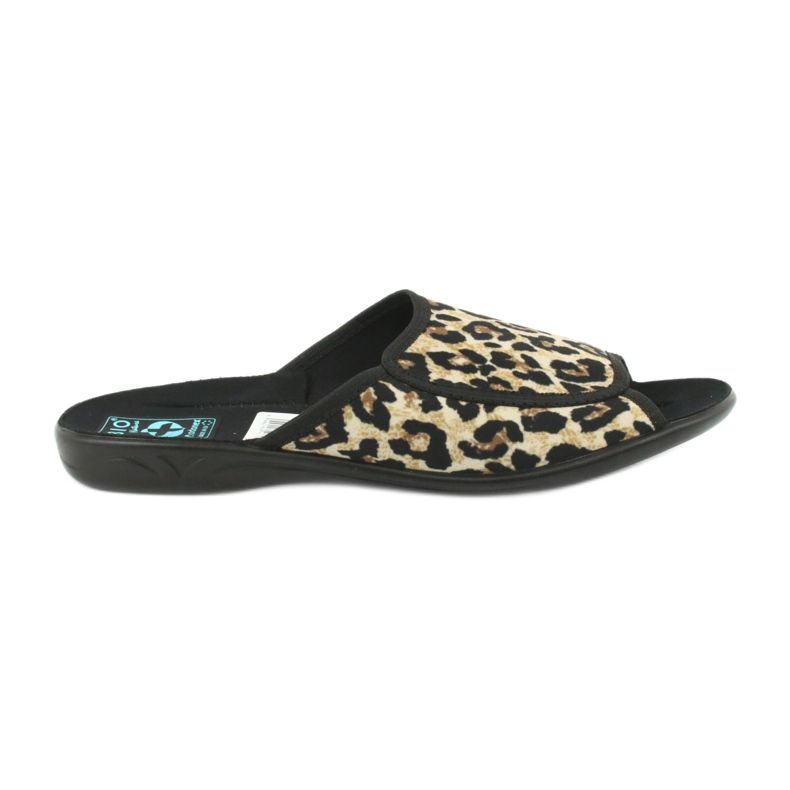 Papuci de damă Adanex 13794 leopard bej maro negru