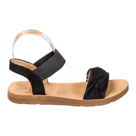 SHELOVET Sandale cu alunecare negru SHELOVET Sandale cu alunecare negru