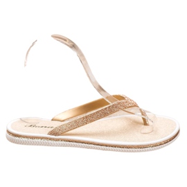 Bona Flip Flops Cu Sclipici galben Bona Flip Flops Cu Sclipici galben