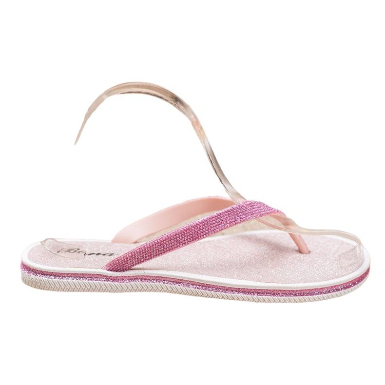 Bona Flip Flops Cu Sclipici roz
